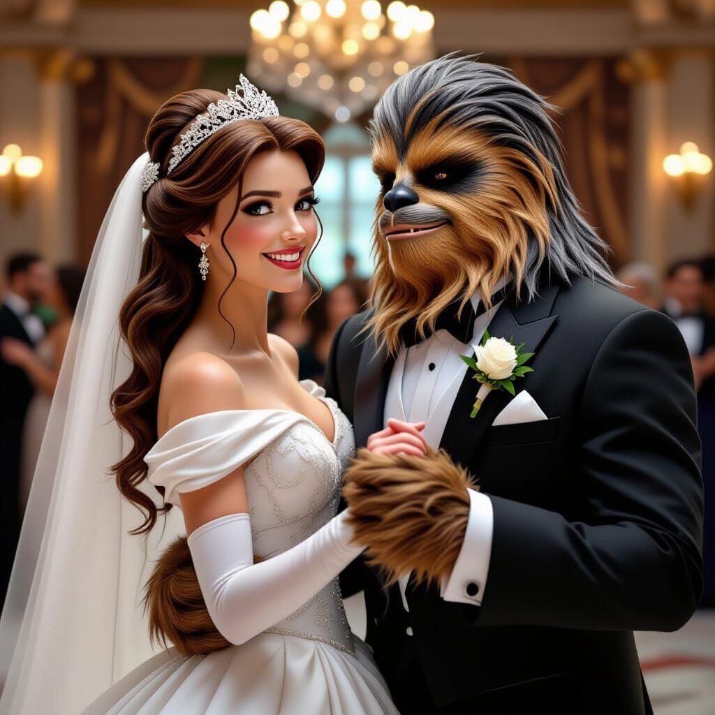 Princess Belle's Wedding Dance with Chewbacca