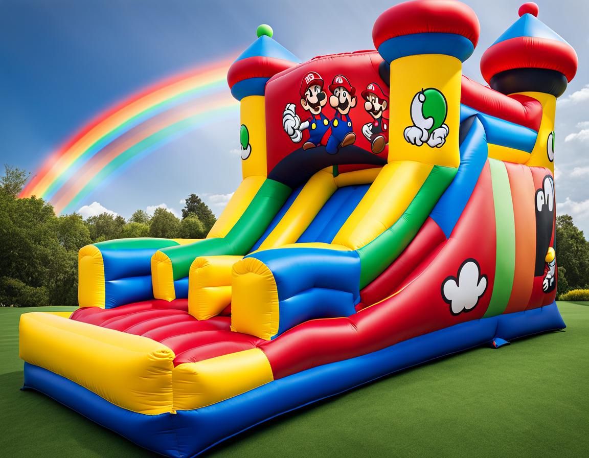 Super Mario Inflatable Slide, Digital Art