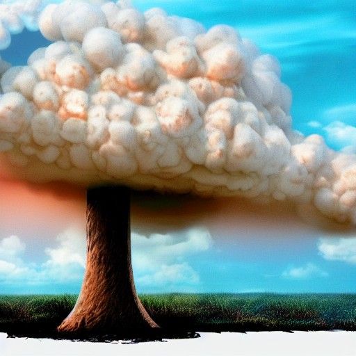 Detailed Matte Painting of a Mushroom Cloud