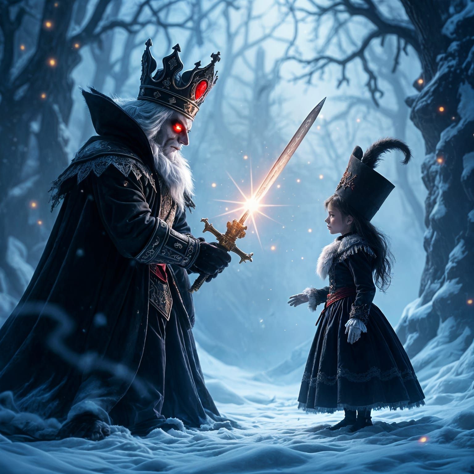 Gothic Nutcracker Ballet with Eerie Shadows