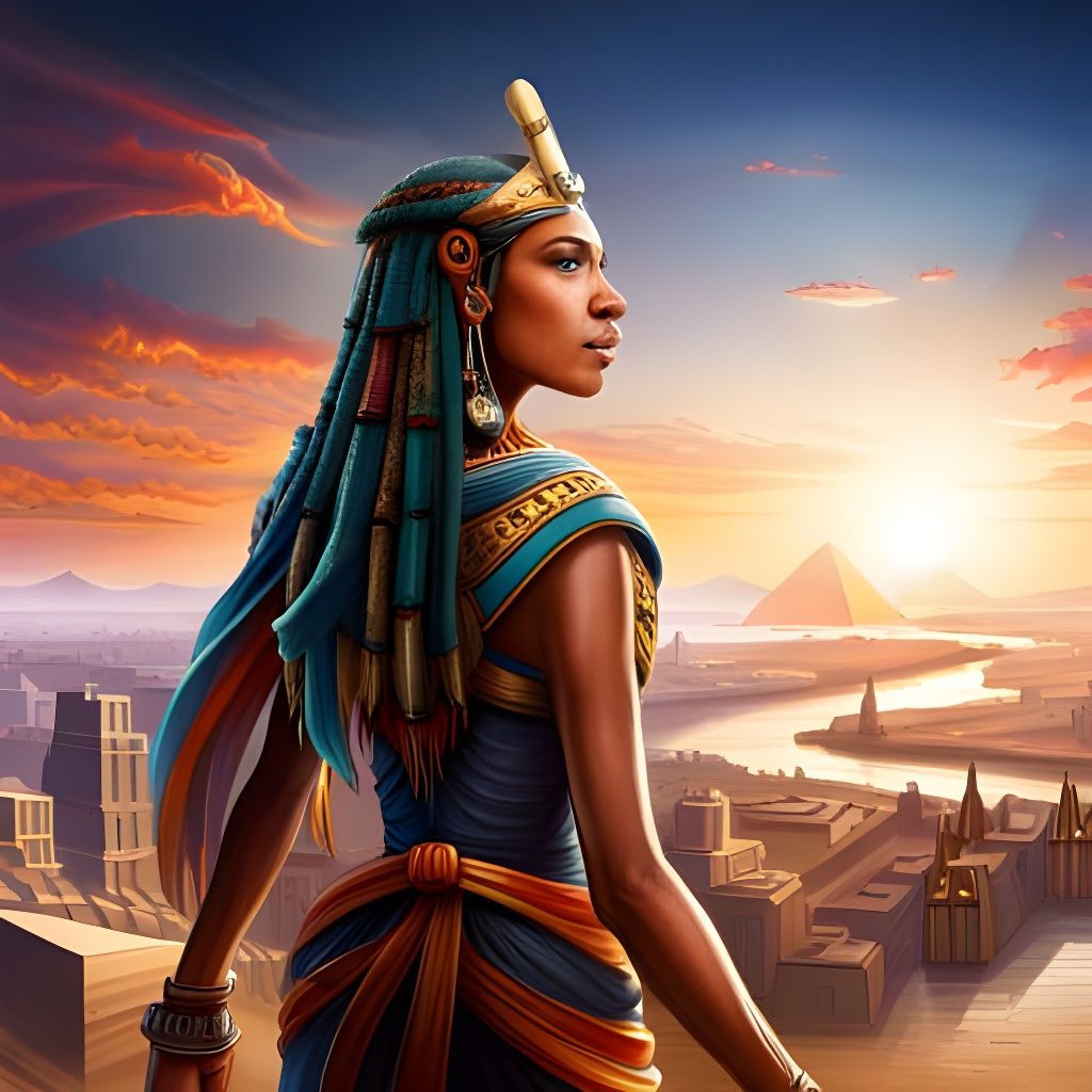 Egyptian Citizens in Ancient Khemet: 8K Fantasy Art