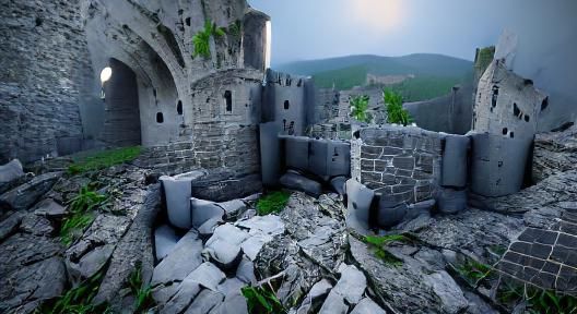 Ruins of a medieval castle Unreal Engine 5
