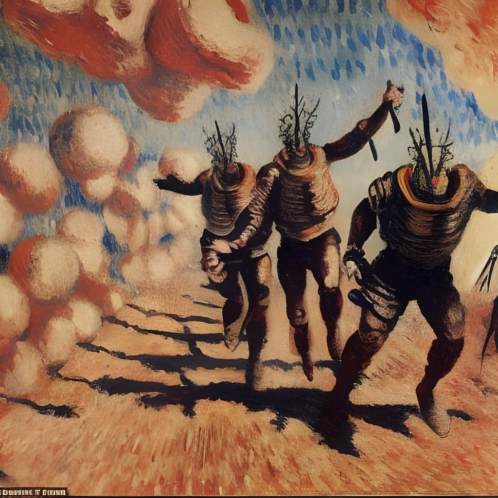 Apaches vs Godzilla Robodog on Mars: Post-Impressionist Pain...