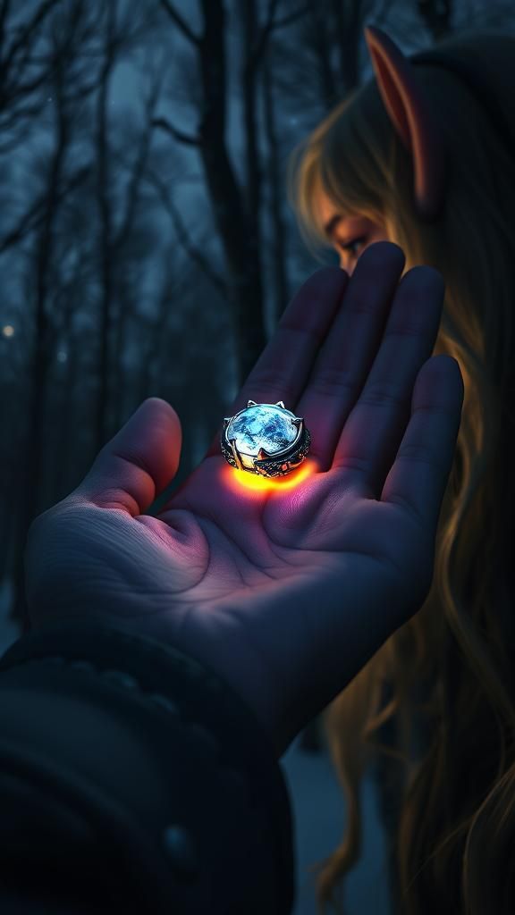 Elven Ring Exchange in a Winter Forest