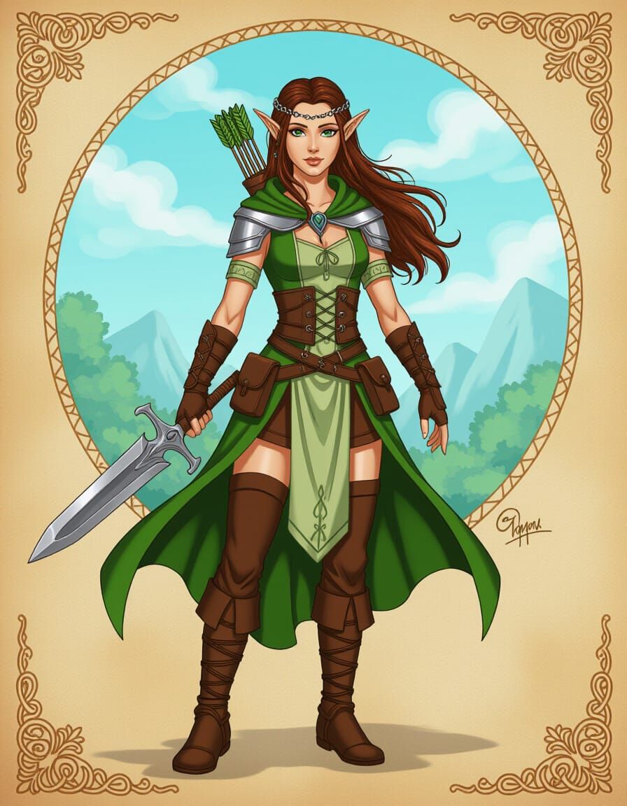 Elven Girl Fantasy Character Art