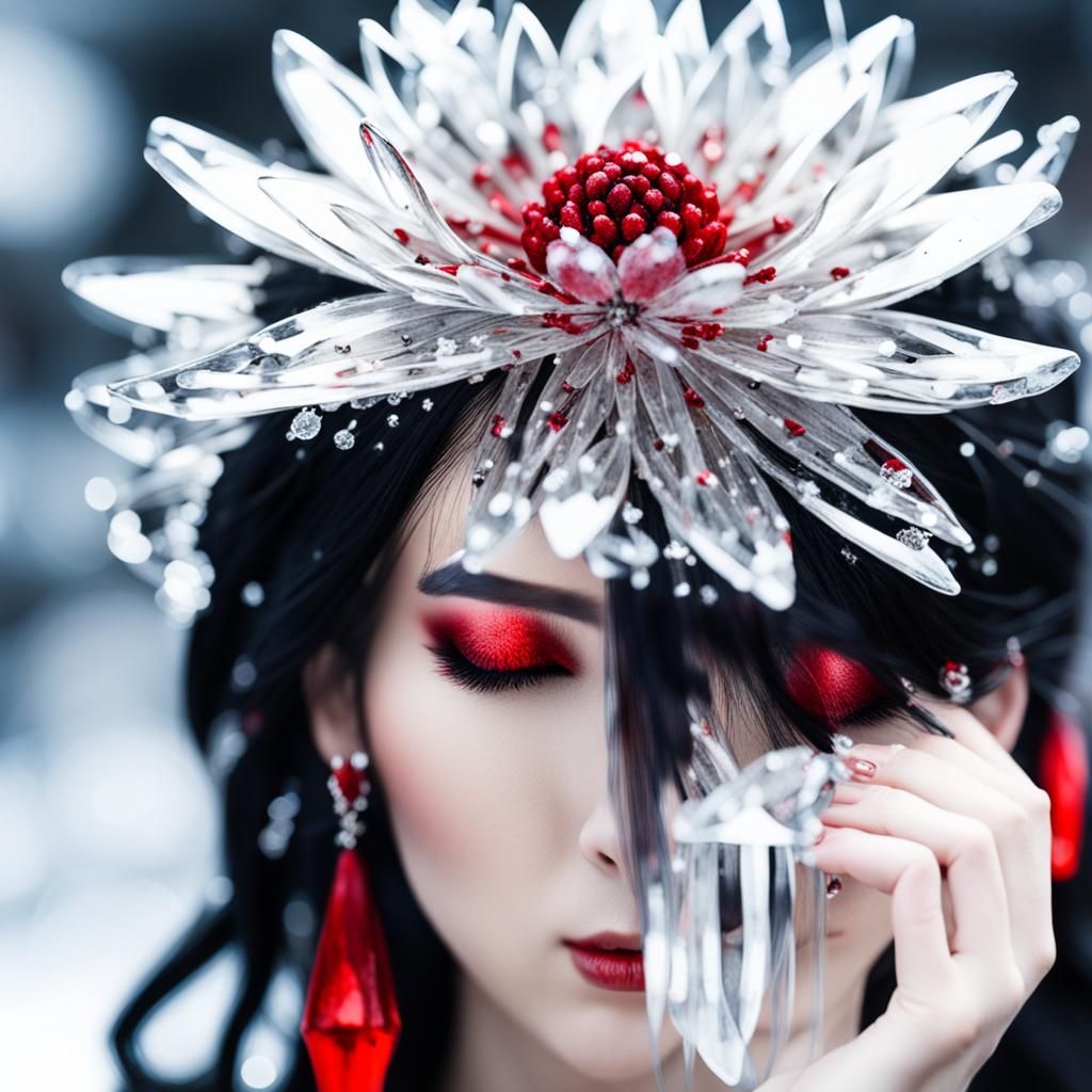 Magical Ice Flower Reflection in Professional Photography St...