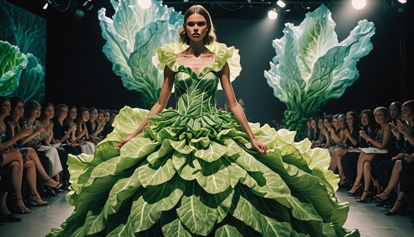 Iceberg Lettuce Dress at Fashion Show
