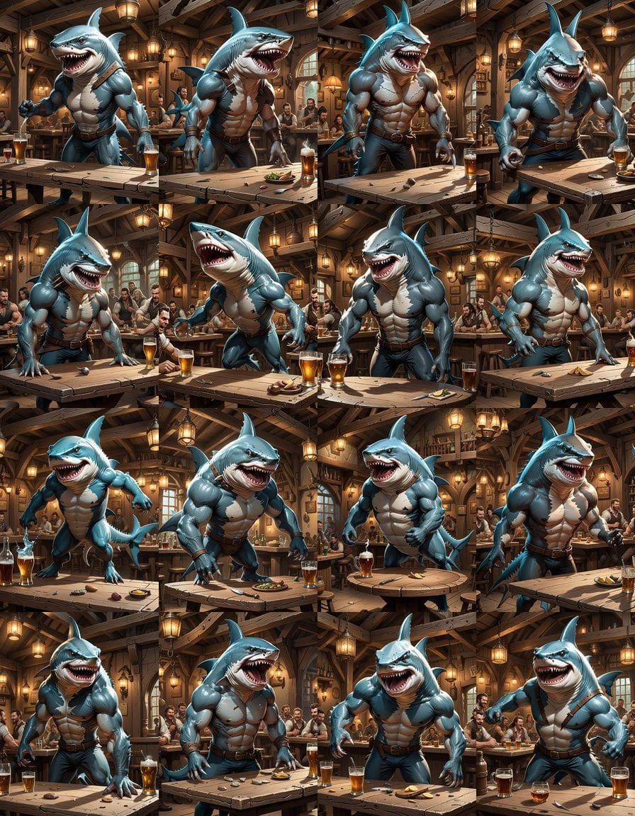 Humanoid Shark Starts Tavern Fight