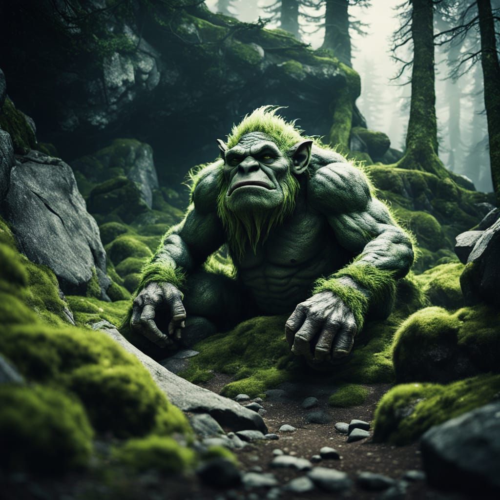 Mountain Troll Awakens: Cinematic Film Still