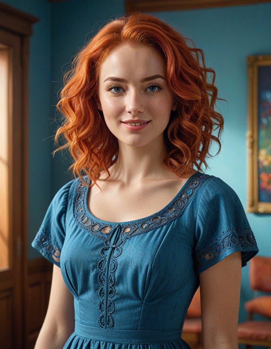 Hyperrealistic Polish Woman in Vibrant Ethereal Colors