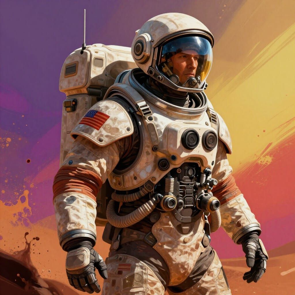 Mars Settlers Face Hardships: Hyperrealistic Concept Art
