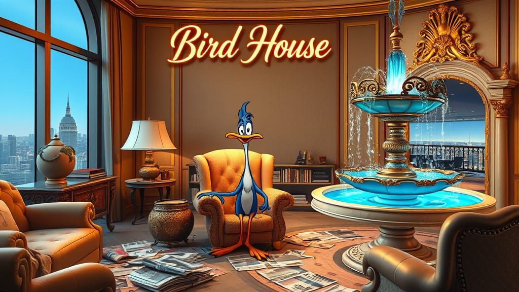 Roadrunner in Ultra-Luxurious Penthouse Interior