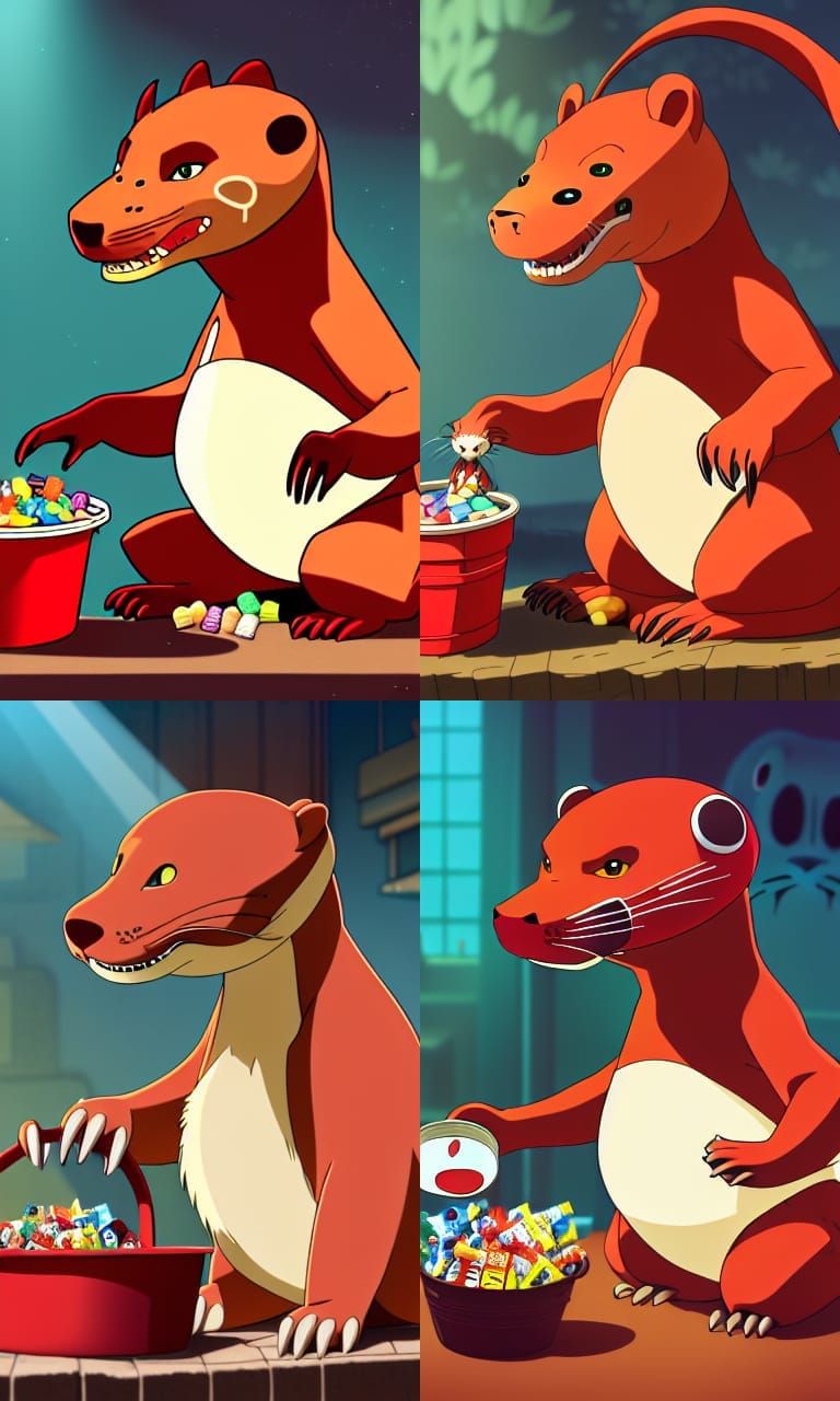 Otter in Dinosaur Costume, Anime Key Visual