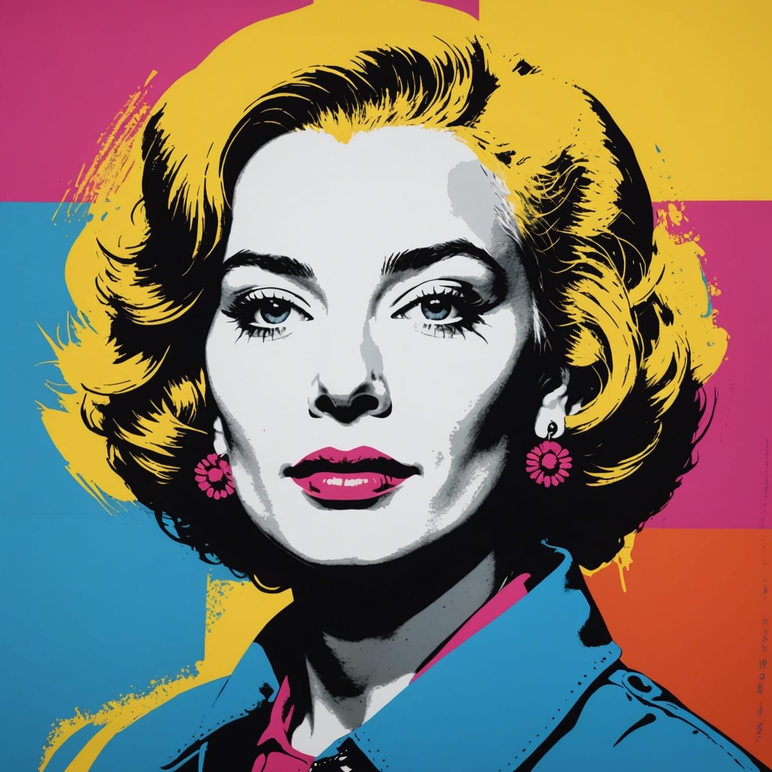 Vibrant Pop Art in Warhol Style