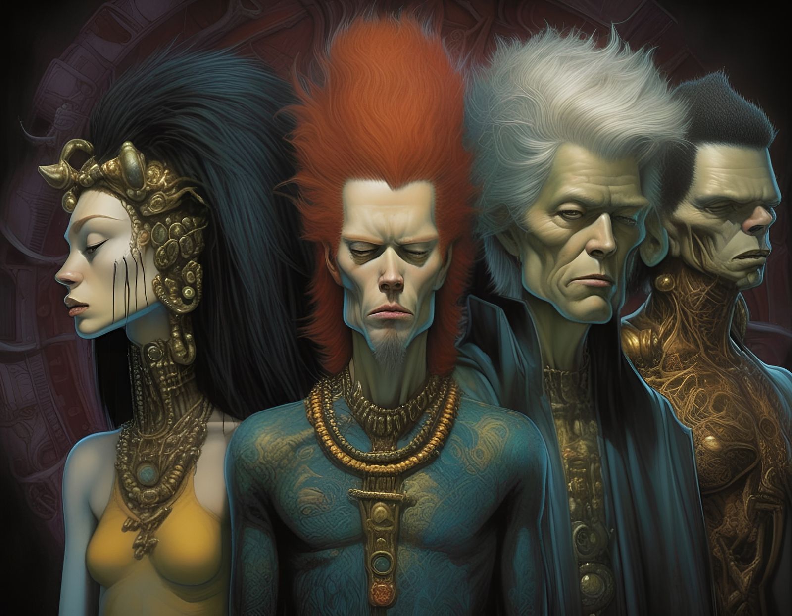 Shaggy, Jesus, Beavis & Butthead Quartet: Photorealistic Ren...