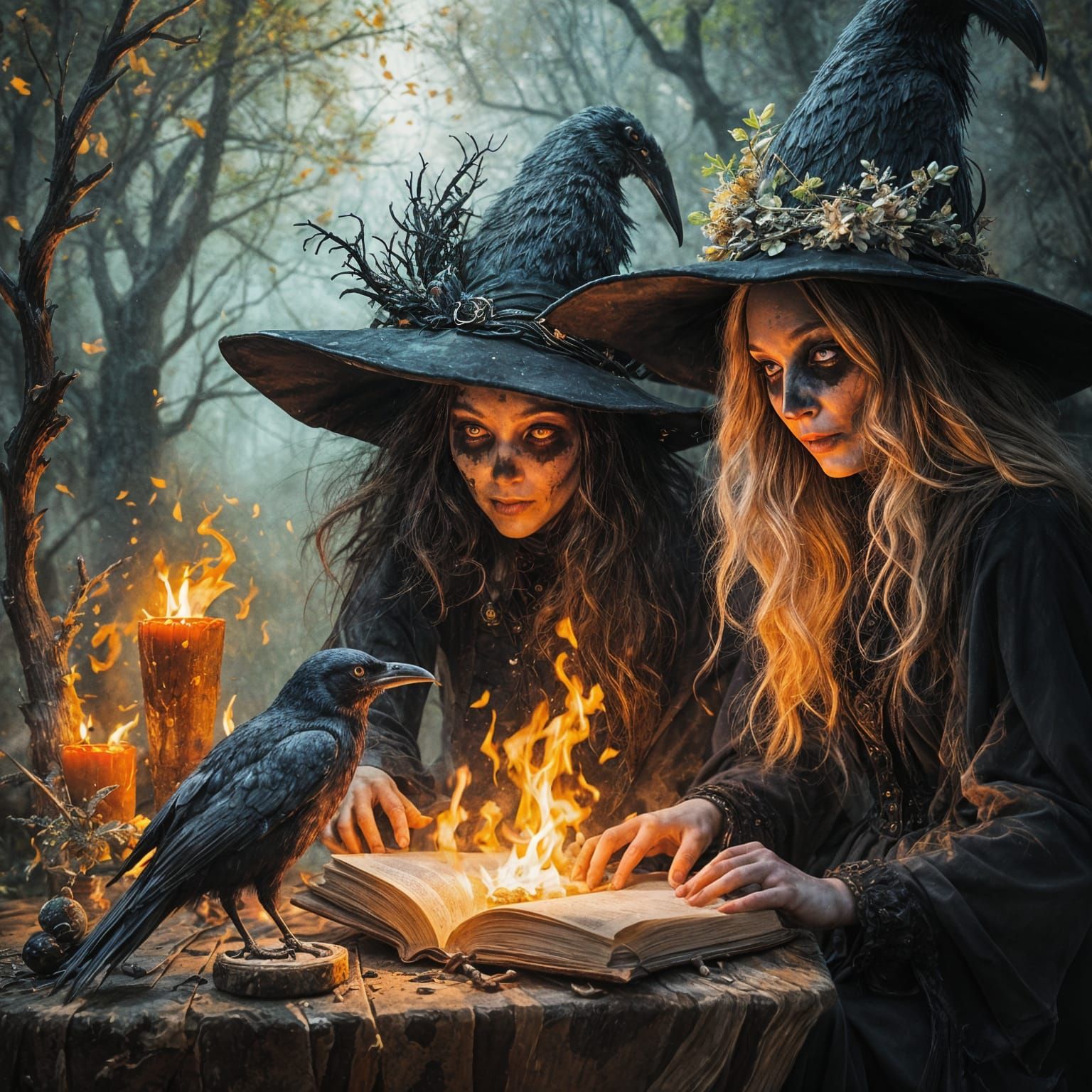 Witches Celebrate Samhain With Magic and Spooky Ambiance