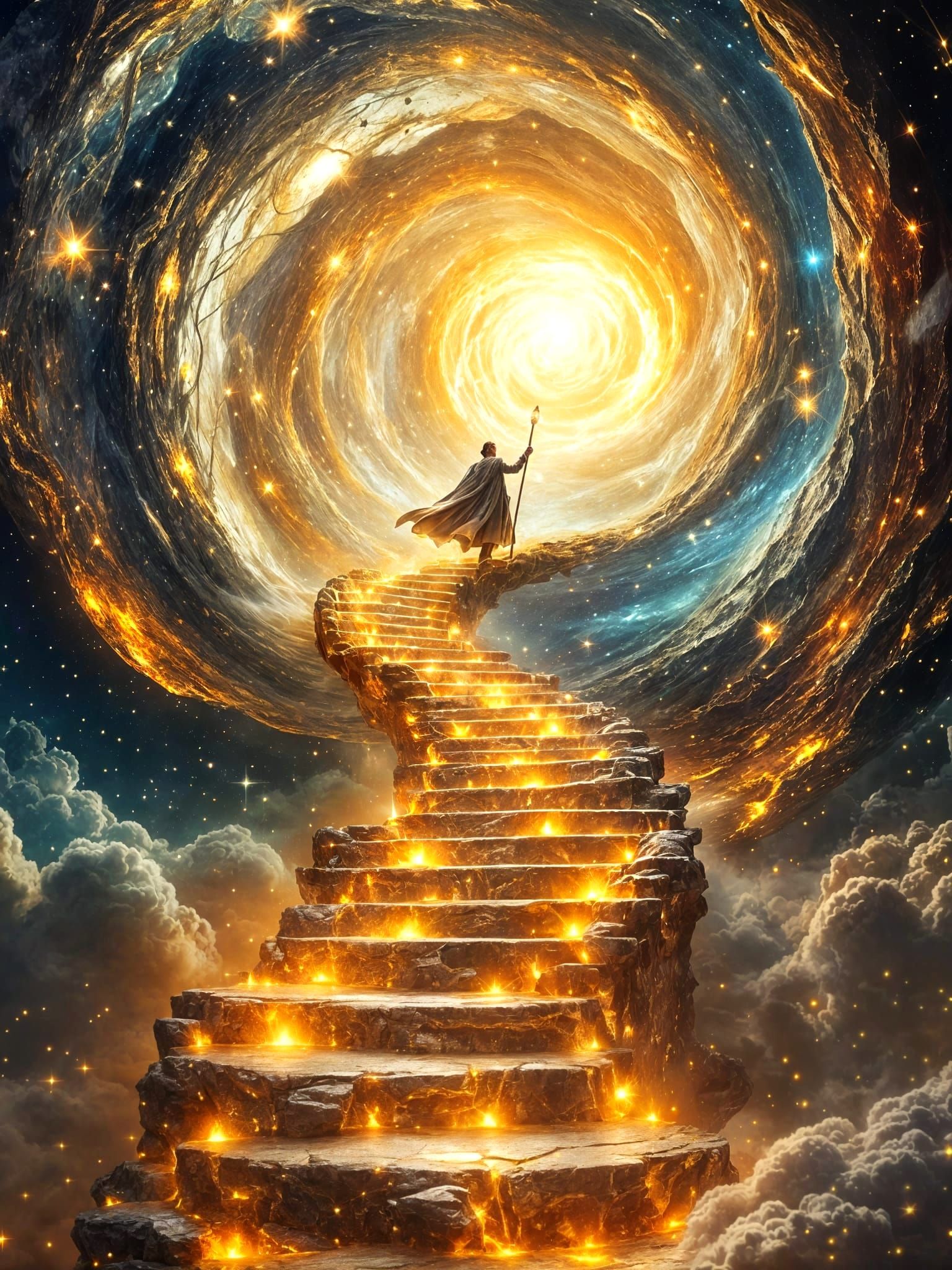 staircase to a nebulous vortex...