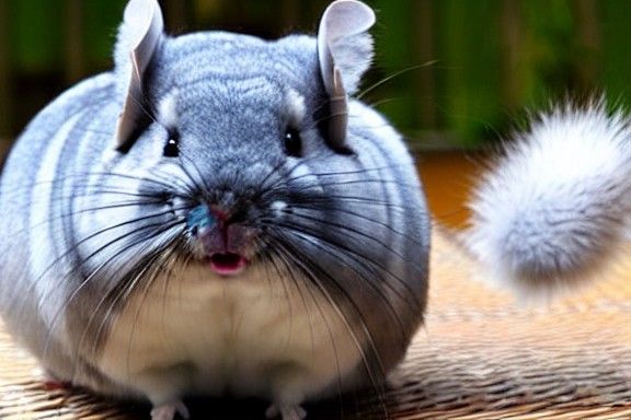 Adorable Happy Chinchilla: An AI Vision