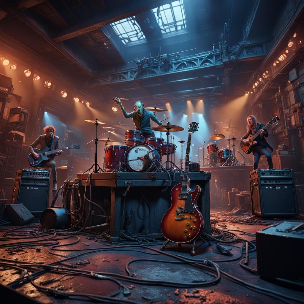 Band Performs in Post-Apocalyptic Saloon in Gritty Style