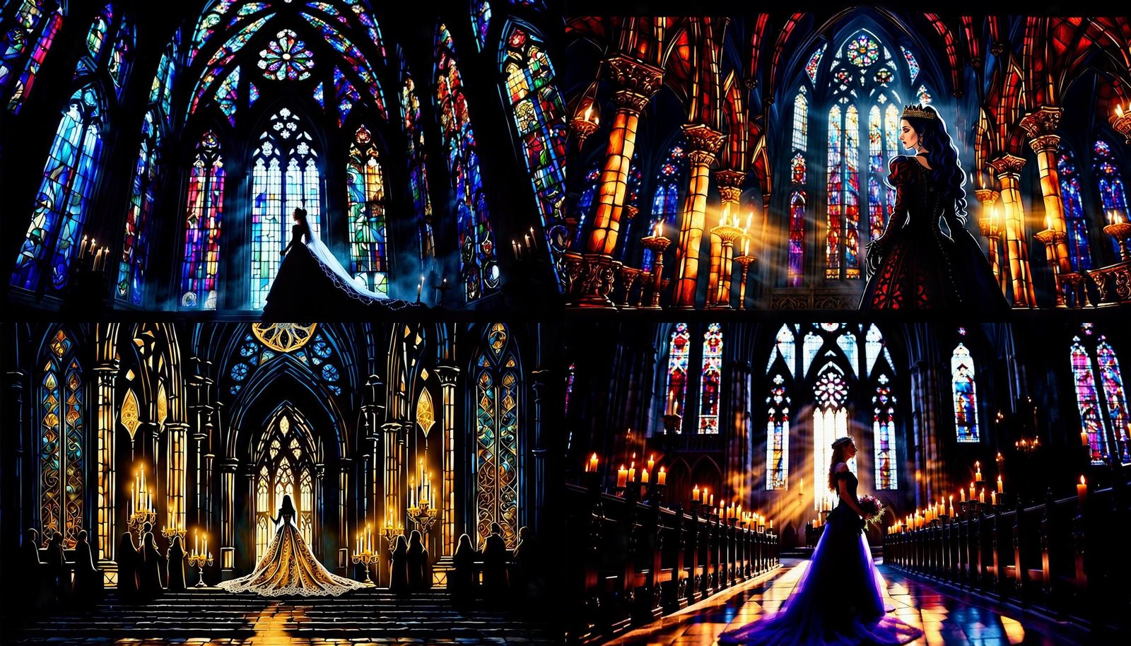 Gothic Princess Royal Wedding in Cathedral