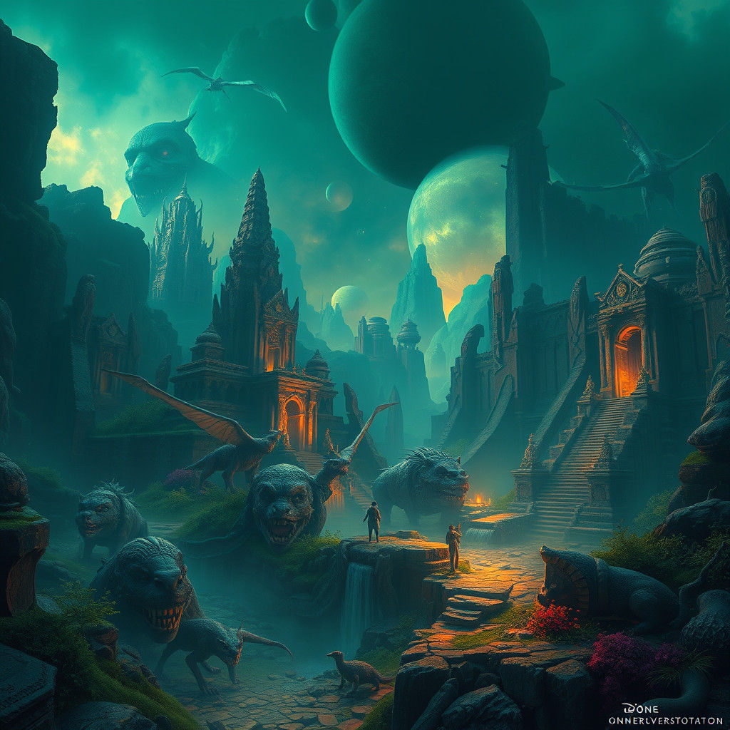 Mystical Realm Matte Painting in Unreal Engine 5