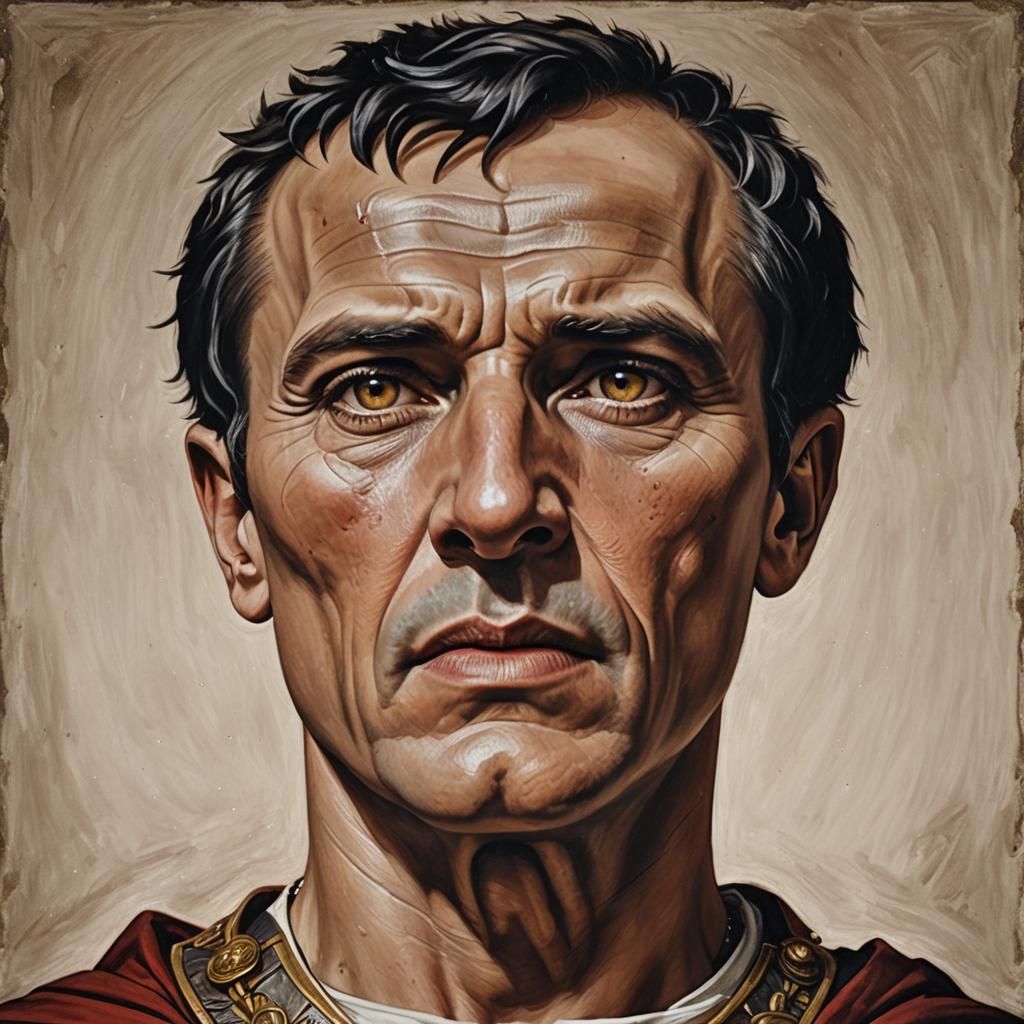 Realistic Painting of Julius Caesar