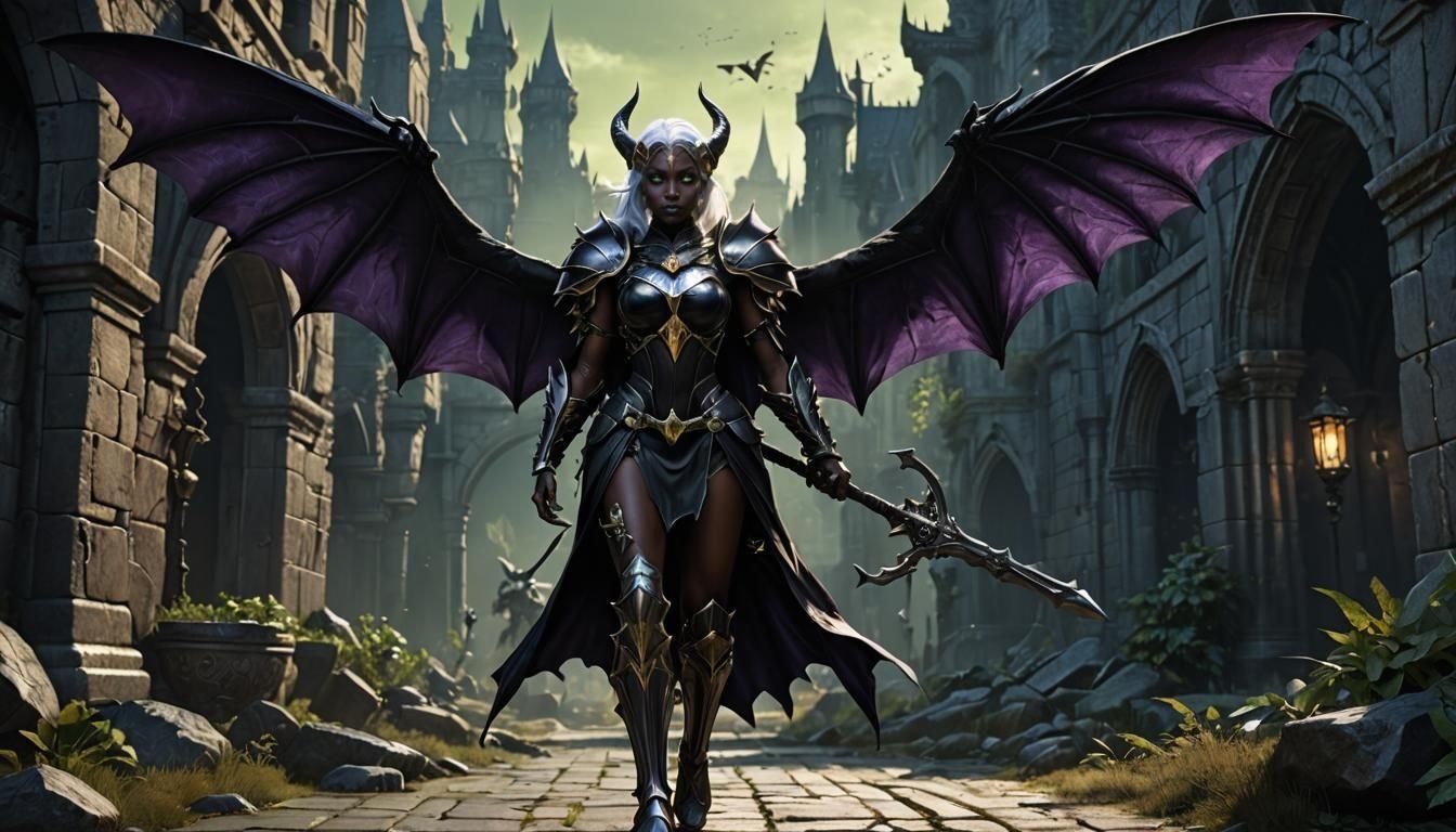 Drow Angel of Healing in Dark Amethyst