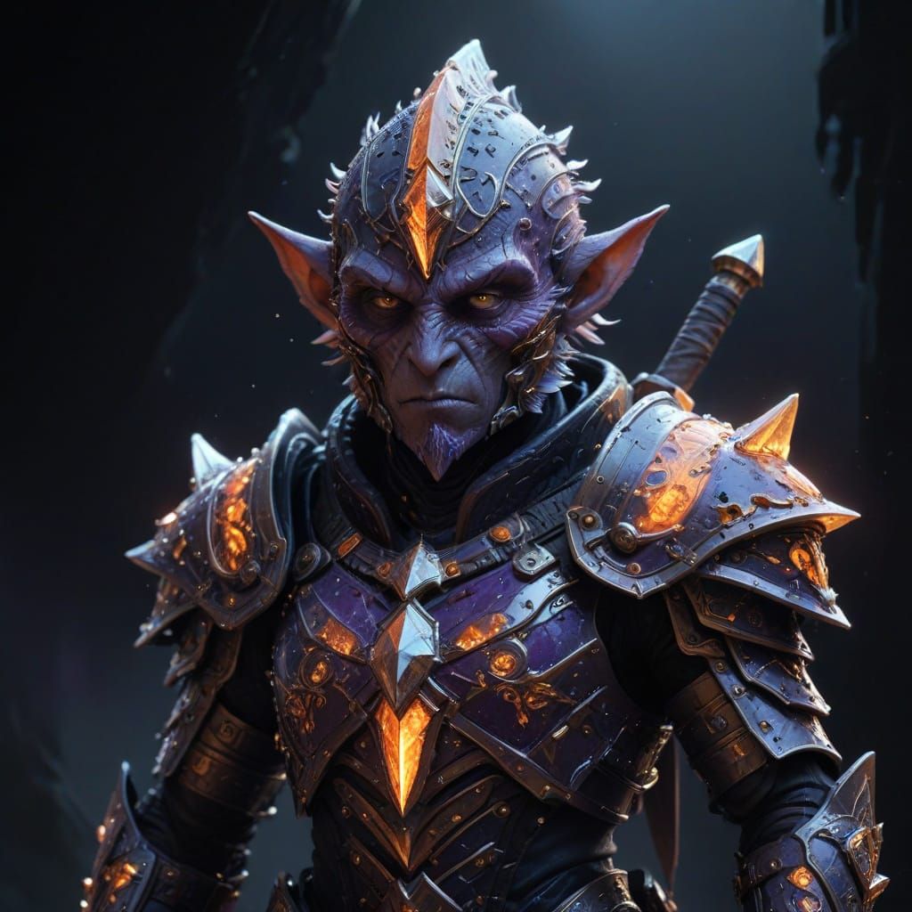 Goblin Warrior in Ethereal Armor