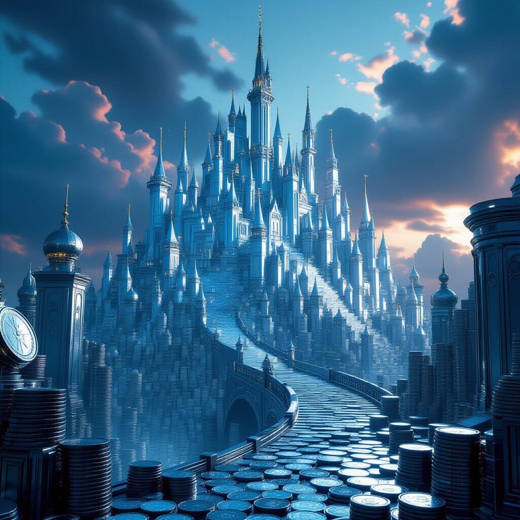 City of Silver Coins: Fantastical Matte Painting