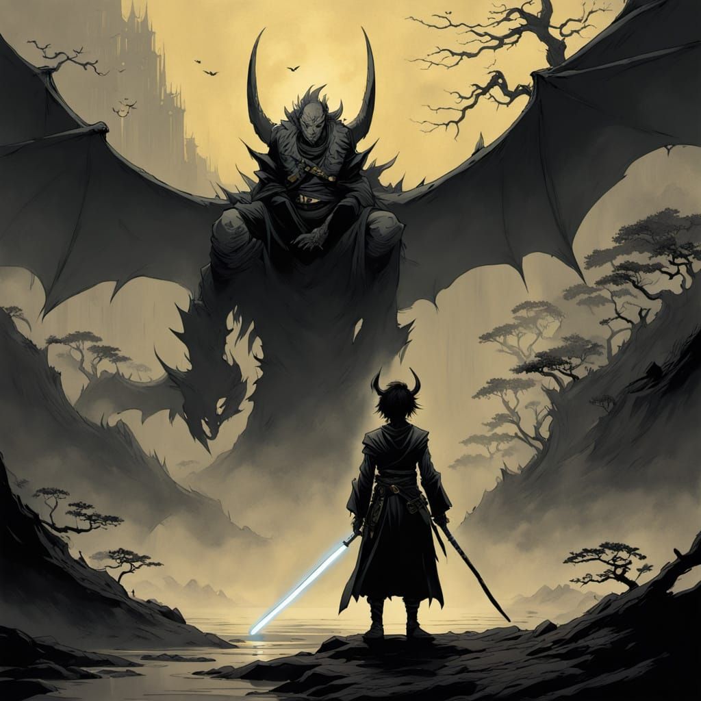 Moody Punk Elf in Golden Dust Storm