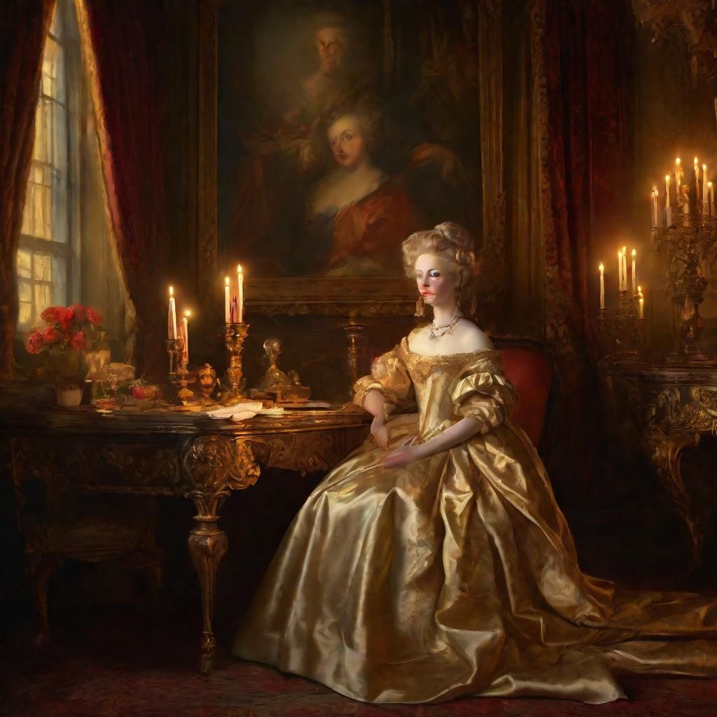 Baroque Princess Portrait in Classical Romanticism Style