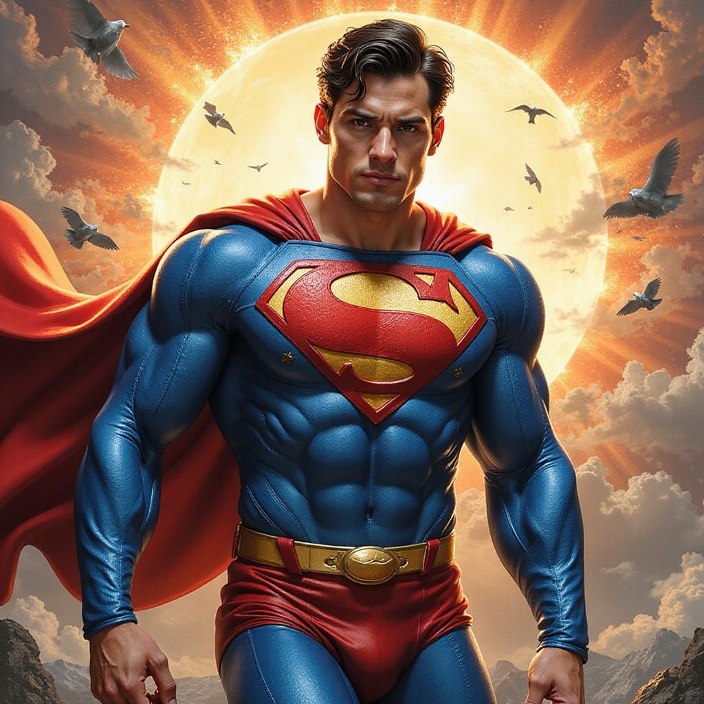 Classic Comic Book Style Super Hero