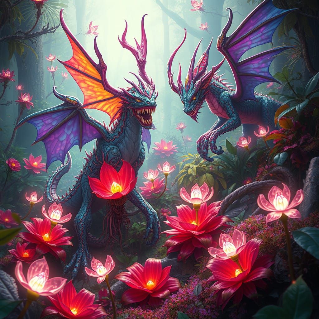 Whimsical Creatures in a Fantastical Realm