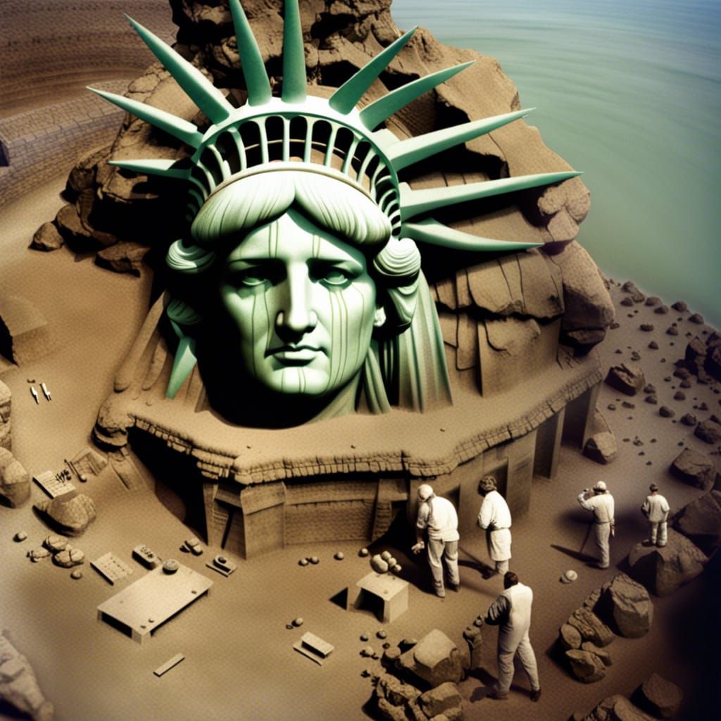 Futuristic Dig Site Uncovers Liberty Head