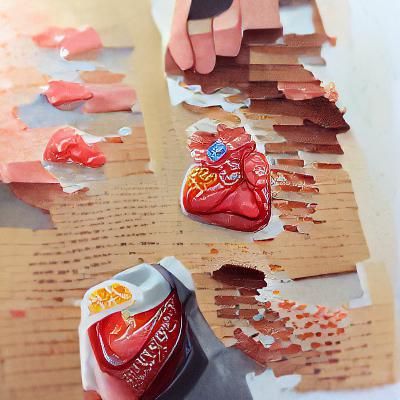 Gouache Painting of Heartbreak