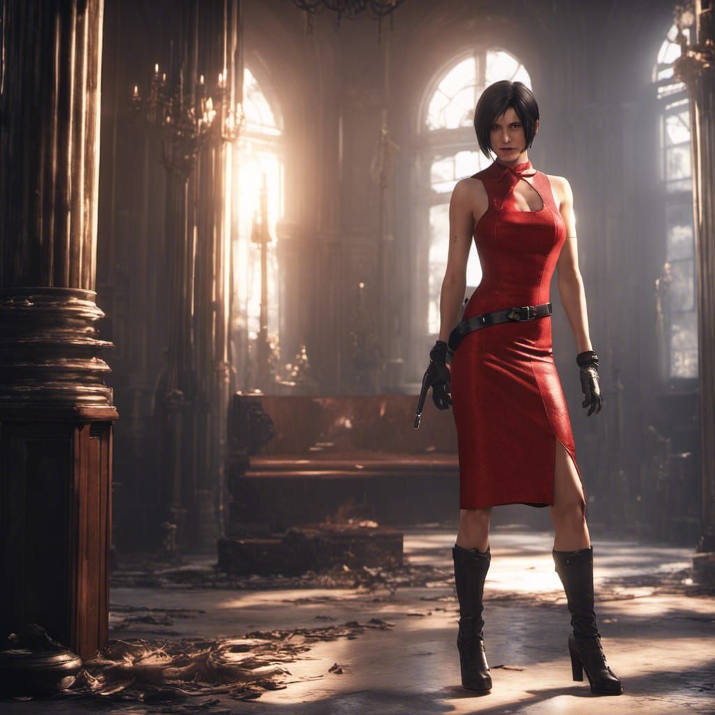 Ada Wong in Red Dress: 3D Game Cinematic Render