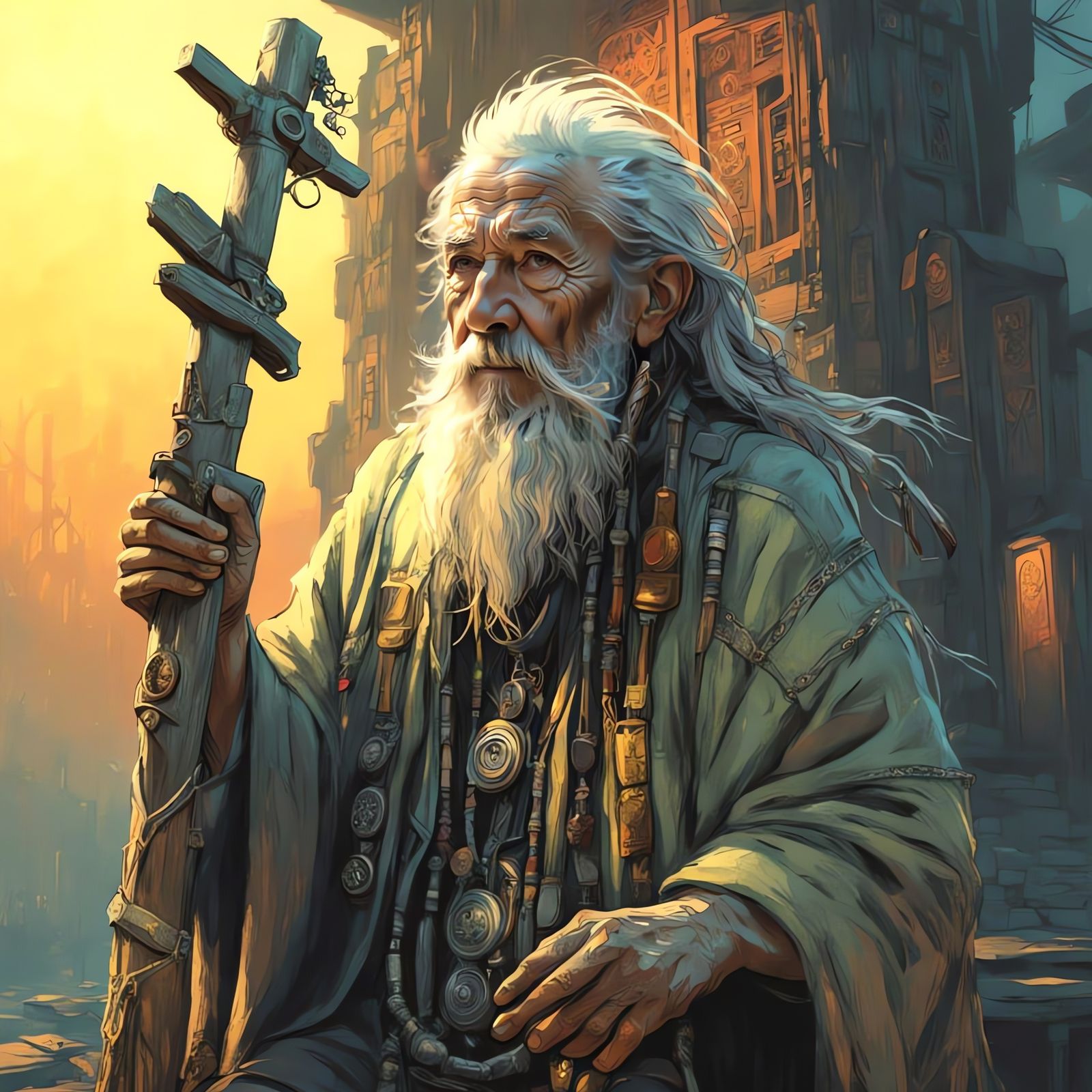 Elder Sage Master with Ancient Runes
