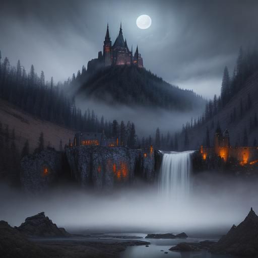 Chibi Dracula Double Exposure: Gothic Dark Fantasy