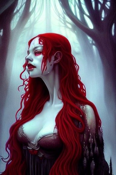 Melting Porcelain Woman: Sci-Fi Digital Art