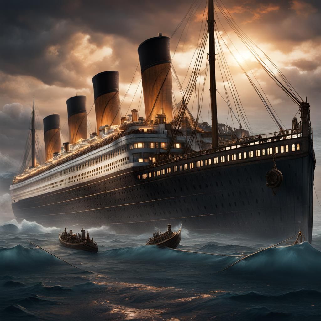 Jack and Rose Survive Titanic: Detailed Matte Painting