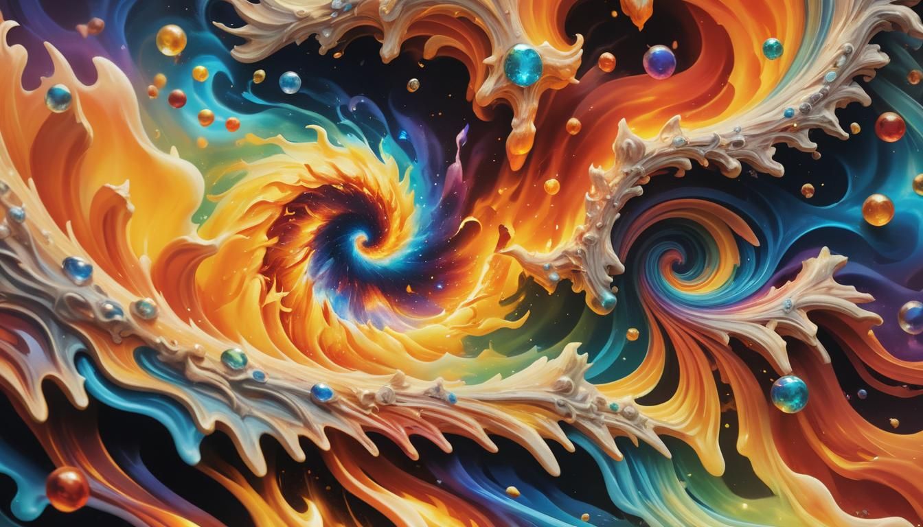 Fire Elemental Gemstone in Blazing Flames, Digital Art