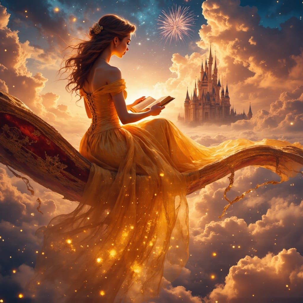 Belle in Dreamy, Magical Realism Art Style