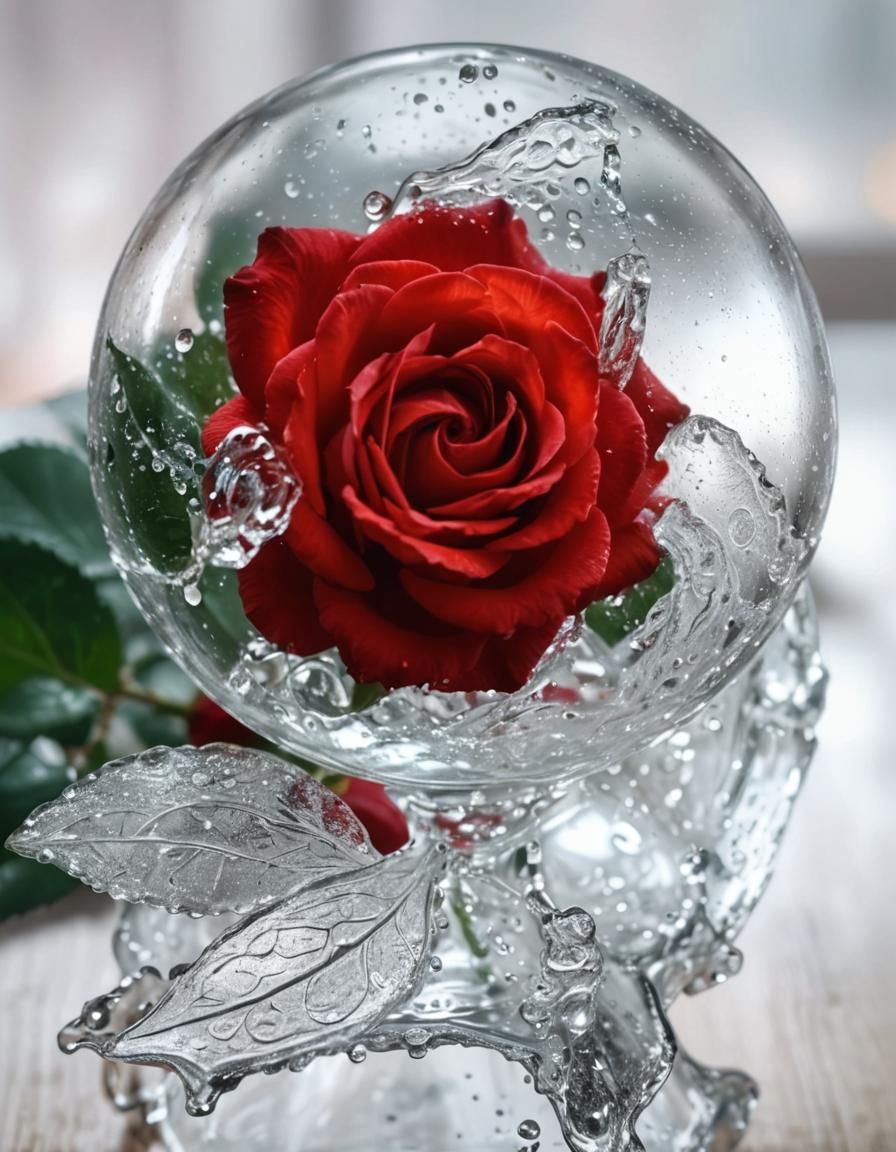 Delicate Rose: Hyper-Realistic Digital Art