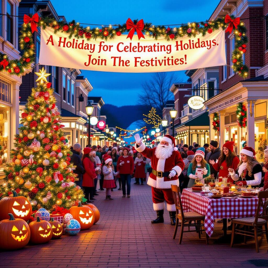 Whimsical Main Street Blends Holiday Traditions