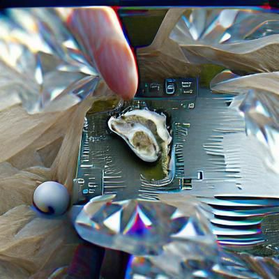 Glistening Pearl Inside Oyster: 8K 3D Render