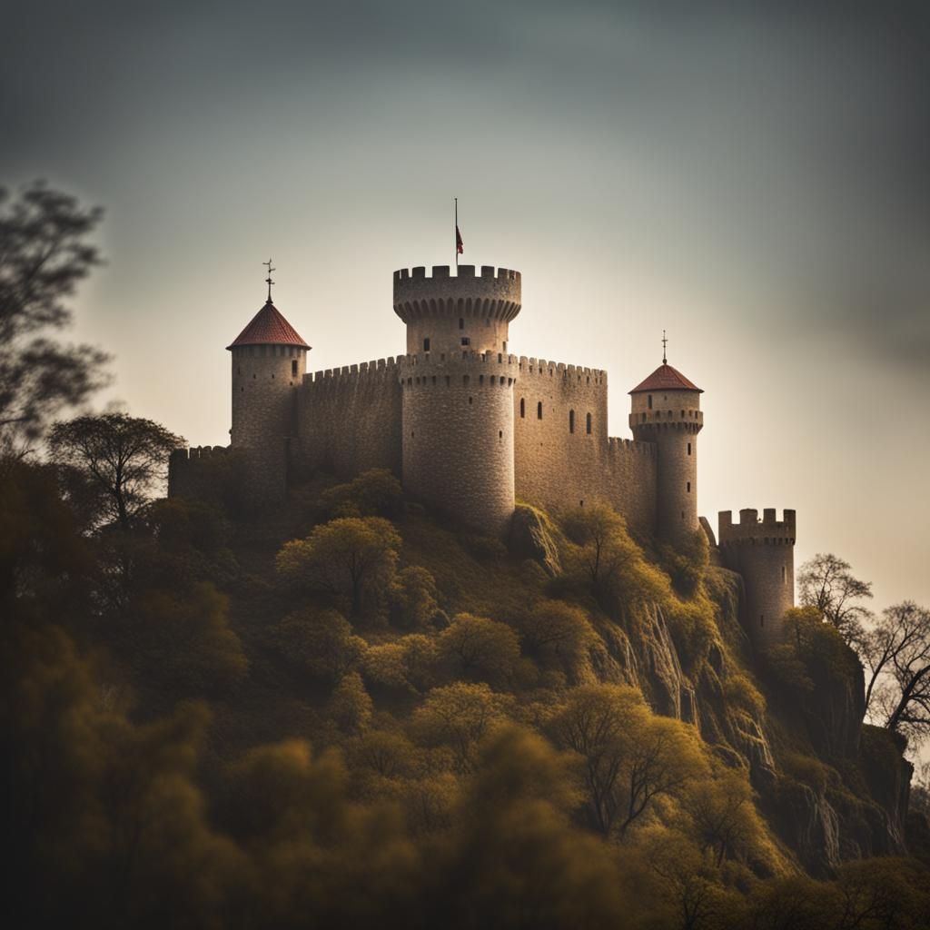 Enigmatic Fortress: Professional Photography with Bokeh