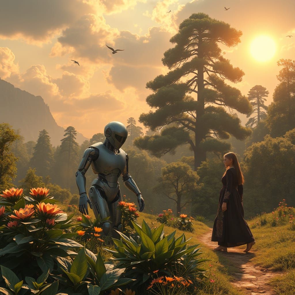 Humans and Robots Thrive in a Futuristic Nature Sanctuary