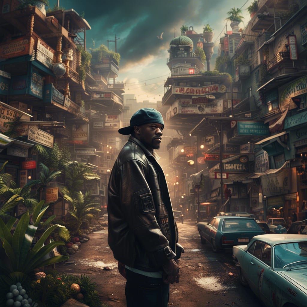 Dramatic Gangsta Scene in Digital Matte Painting