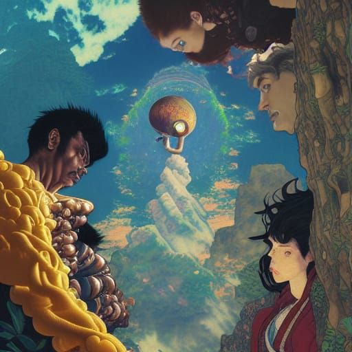 Demon Holds Earth: Neo-Primitivism Splash Art