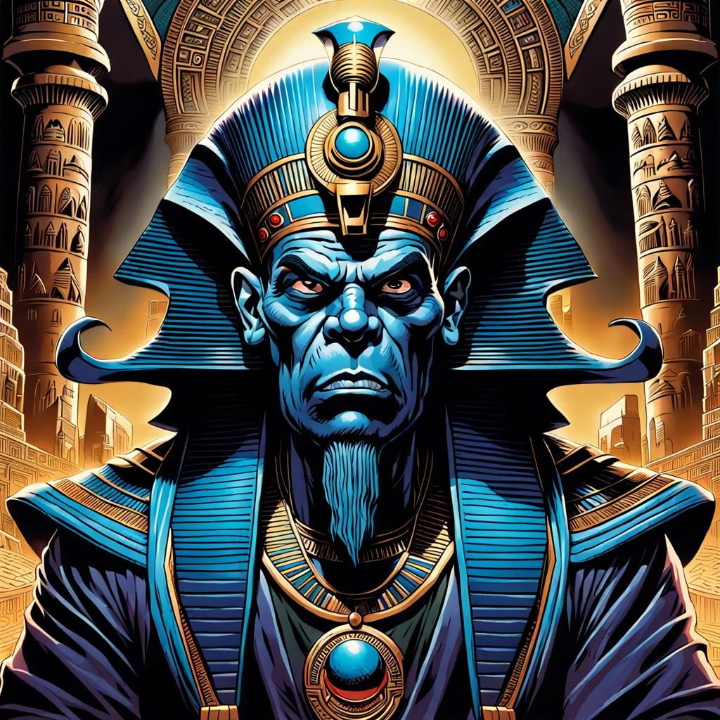 Evil Monster Gamal Abdunnasir in Comic Book Pop Art